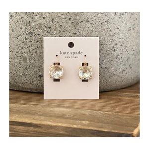 Kate Spade • Clear Drop Earrings • Gold